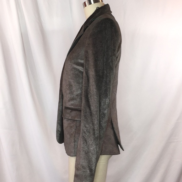 Alice + Olivia dark gray velour EUC blazer